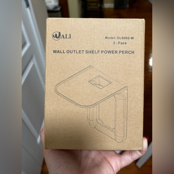 WALI Wall Outlet Shelf Power Perch, Model OLS002-W, sold as a 2-pack NIB - Picture 2 of 4